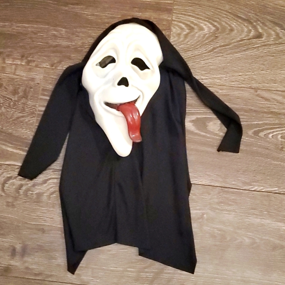 Vintage Scream Ghost Face 'Wassup' Tongue Mask Easter Unlimited Scary Movie Mask